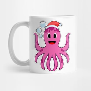 Octopus Christmas Christmas hat Mug